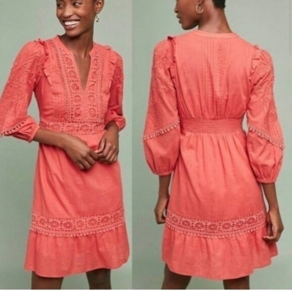 Anthropologie | Anthro Akemi & Kin Josephine Bohemian Embroidered Crochet Dress